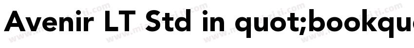 Avenir LT Std in quot;bookquot; weight字体转换